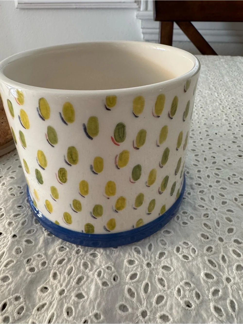 MacKenzie-Childs Small Carnaby Canister with Cork Lid